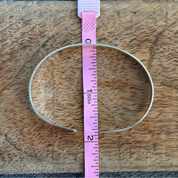 Sterling Silver open bangle stackable cuff unisex minimalist bracelet Taxco925